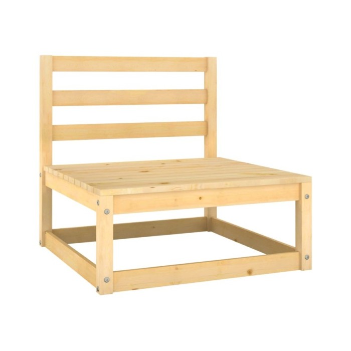 Salon de jardin 10 pcs avec coussins Bois de pin massif