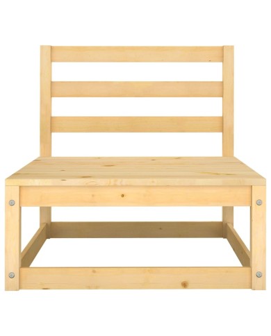 Salon de jardin 10 pcs avec coussins Bois de pin massif