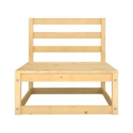 Salon de jardin 10 pcs avec coussins Bois de pin massif