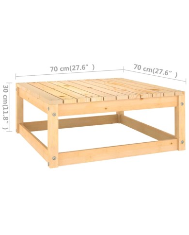 Salon de jardin 10 pcs avec coussins Bois de pin massif