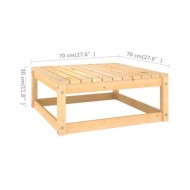 Salon de jardin 10 pcs avec coussins Bois de pin massif