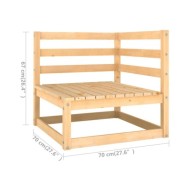 Salon de jardin 6 pcs avec coussins Bois de pin massif