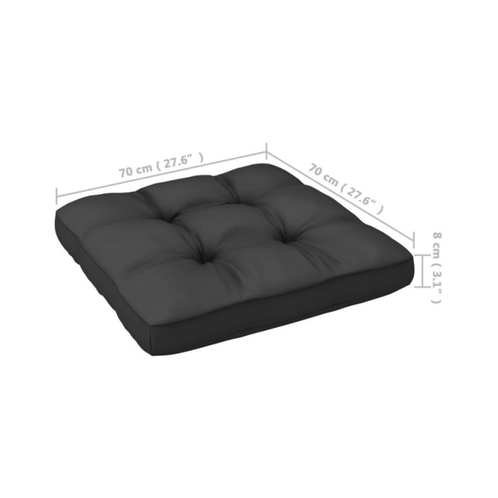 Salon de jardin 10 pcs avec coussins anthracite Pin massif