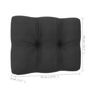 Salon de jardin 10 pcs avec coussins anthracite Pin massif
