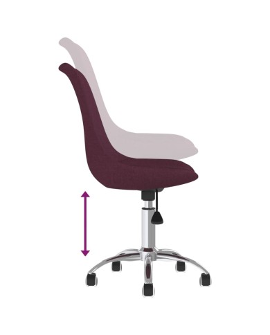 Chaise pivotante de salle à manger Violet Tissu