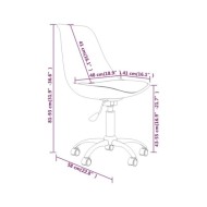 Chaise pivotante de salle à manger Violet Tissu