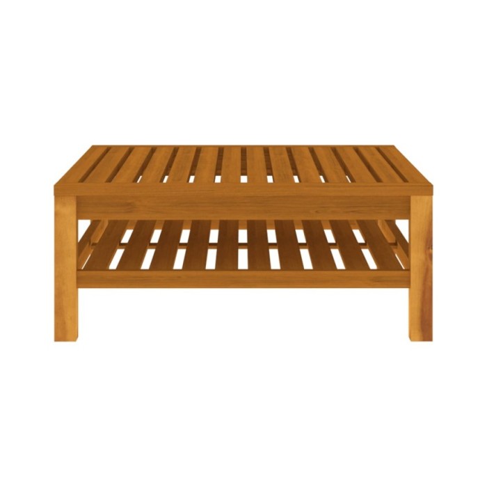 Salon de jardin 4 pcs avec coussin crème Bois d'acacia solide