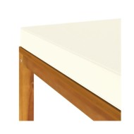 Salon de jardin 4 pcs avec coussin crème Bois d'acacia solide