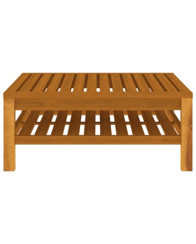 Salon de jardin 6 pcs avec coussin crème Bois d'acacia solide