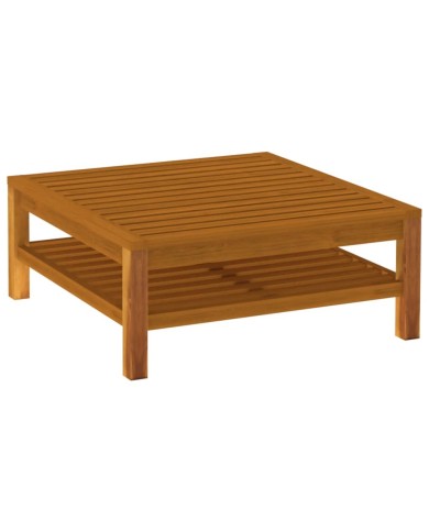 Salon de jardin 6 pcs avec coussin crème Bois d'acacia solide
