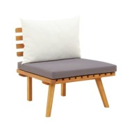 Salon de jardin 6 pcs avec coussins Bois d'acacia solide