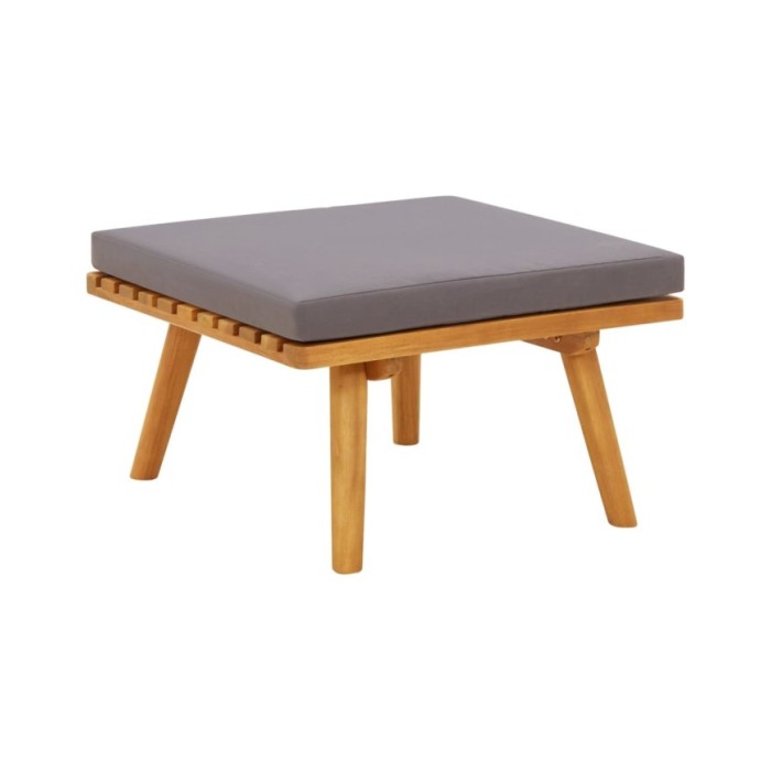 Salon de jardin 6 pcs avec coussins Bois d'acacia solide