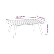 Salon de jardin 6 pcs avec coussins Bois d'acacia solide
