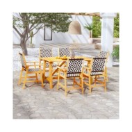 Ensemble de salle à manger de jardin 7 pcs Bois d'acacia solide