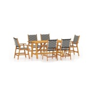 Ensemble de salle à manger de jardin 7 pcs Bois d'acacia solide