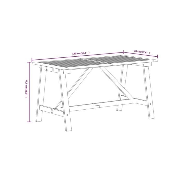 Ensemble de salle à manger de jardin 7 pcs Bois d'acacia solide
