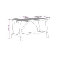 Ensemble de salle à manger de jardin 7 pcs Bois d'acacia solide