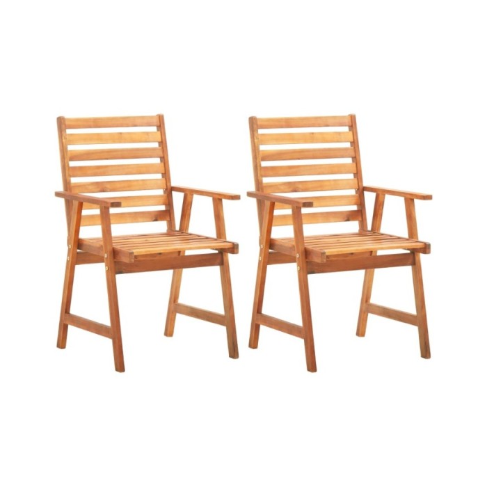 Ensemble de salle à manger de jardin 3 pcs Bois d'acacia solide