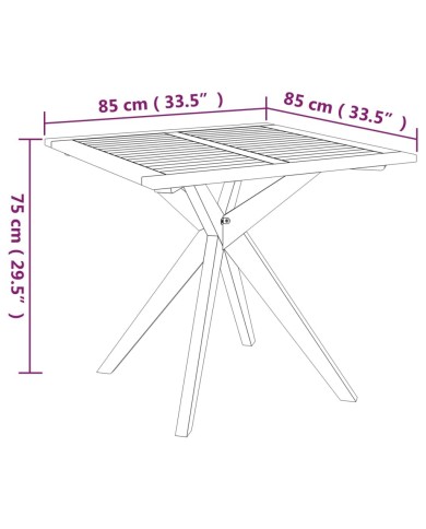 Ensemble de salle à manger de jardin 3 pcs Bois d'acacia solide