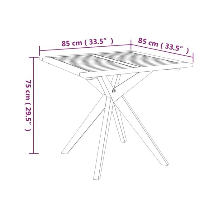 Ensemble de salle à manger de jardin 3 pcs Bois d'acacia solide