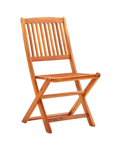Chaises de jardin pliables 8 pcs Bois d'eucalyptus massif