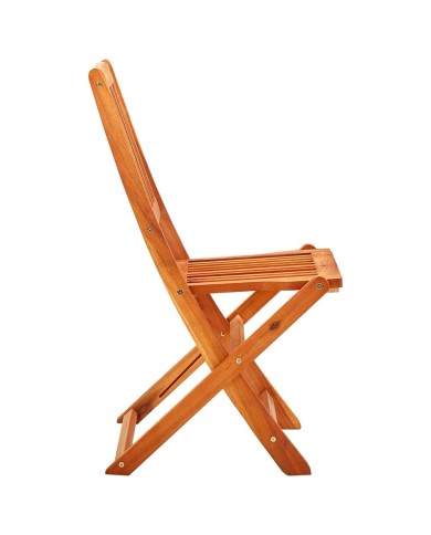 Chaises de jardin pliables 8 pcs Bois d'eucalyptus massif