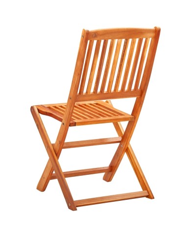 Chaises de jardin pliables 8 pcs Bois d'eucalyptus massif
