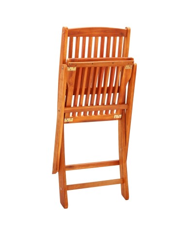 Chaises de jardin pliables 8 pcs Bois d'eucalyptus massif