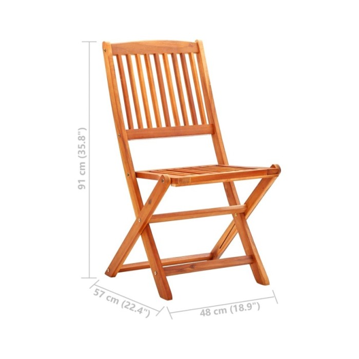 Chaises de jardin pliables 8 pcs Bois d'eucalyptus massif