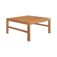 Salon de jardin 4 pcs avec coussins gris Bois de teck solide