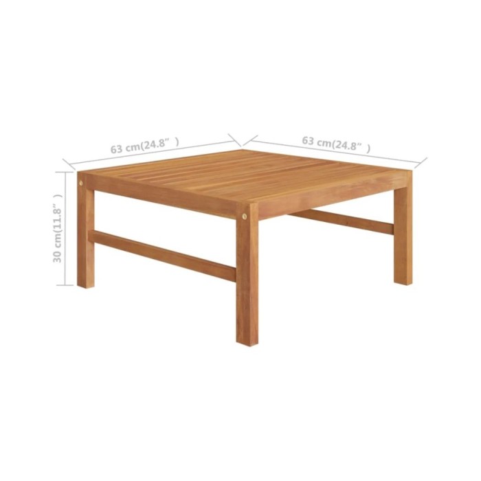 Salon de jardin 4 pcs avec coussins gris Bois de teck solide