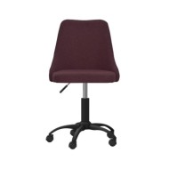 Chaise pivotante de bureau Violet Tissu
