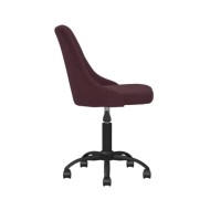 Chaise pivotante de bureau Violet Tissu