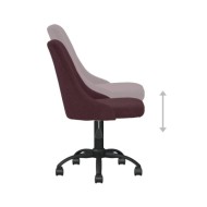 Chaise pivotante de bureau Violet Tissu