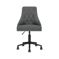 Chaise pivotante de salle à manger Gris foncé Velours