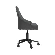 Chaise pivotante de salle à manger Gris foncé Velours