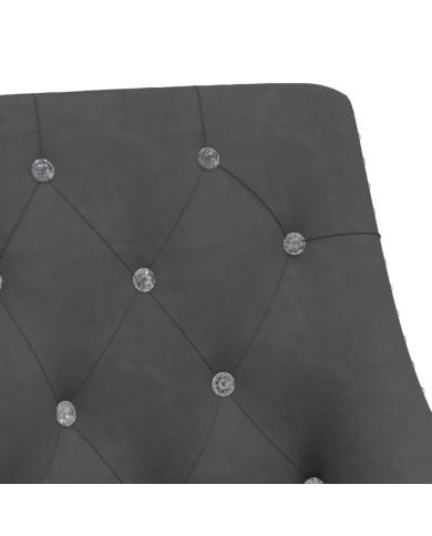 Chaise pivotante de salle à manger Gris foncé Velours