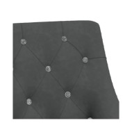Chaise pivotante de salle à manger Gris foncé Velours