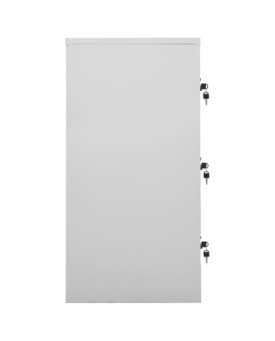 Armoires à casiers 5 pcs Gris clair et rouge 90x45x92,5cm Acier