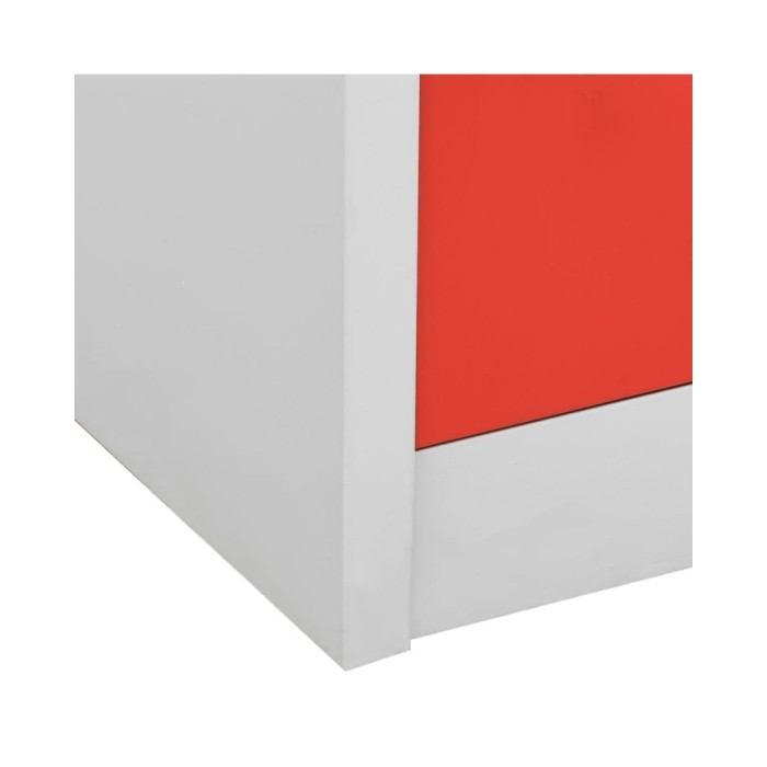 Armoires à casiers 5 pcs Gris clair et rouge 90x45x92,5cm Acier