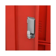 Armoires à casiers 5 pcs Gris clair et rouge 90x45x92,5cm Acier