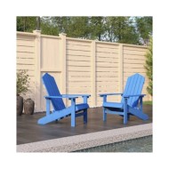 Chaises de jardin Adirondack 2 pcs PEHD Bleu aqua