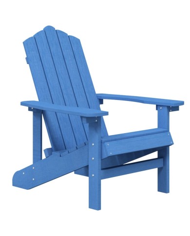 Chaises de jardin Adirondack 2 pcs PEHD Bleu aqua