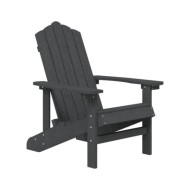 Chaises de jardin Adirondack avec table PEHD Anthracite