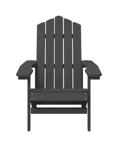 Chaises de jardin Adirondack avec table PEHD Anthracite