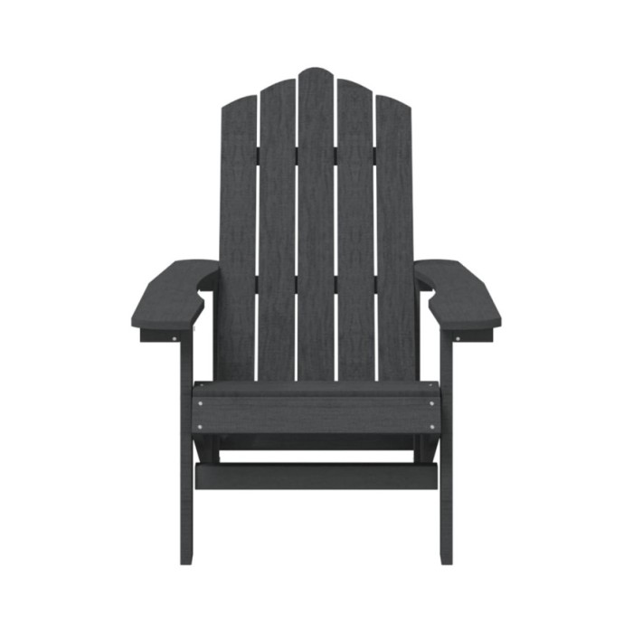 Chaises de jardin Adirondack avec table PEHD Anthracite