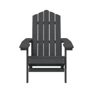 Chaises de jardin Adirondack avec table PEHD Anthracite