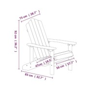 Chaises de jardin Adirondack avec table PEHD Anthracite