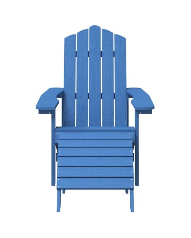Chaises de jardin Adirondack repose-pied table PEHD Bleu aqua
