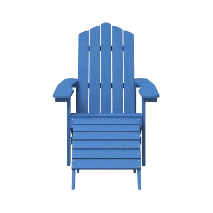 Chaises de jardin Adirondack repose-pied table PEHD Bleu aqua